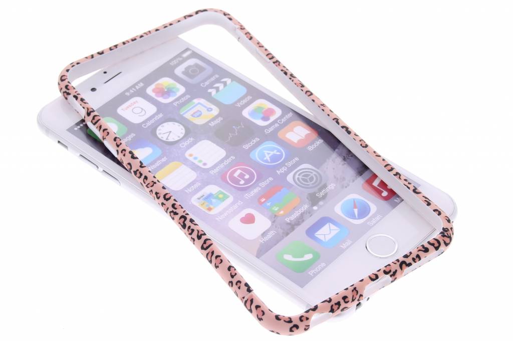 Image of Roze cheetah design bumper voor de iPhone 6(s) Plus