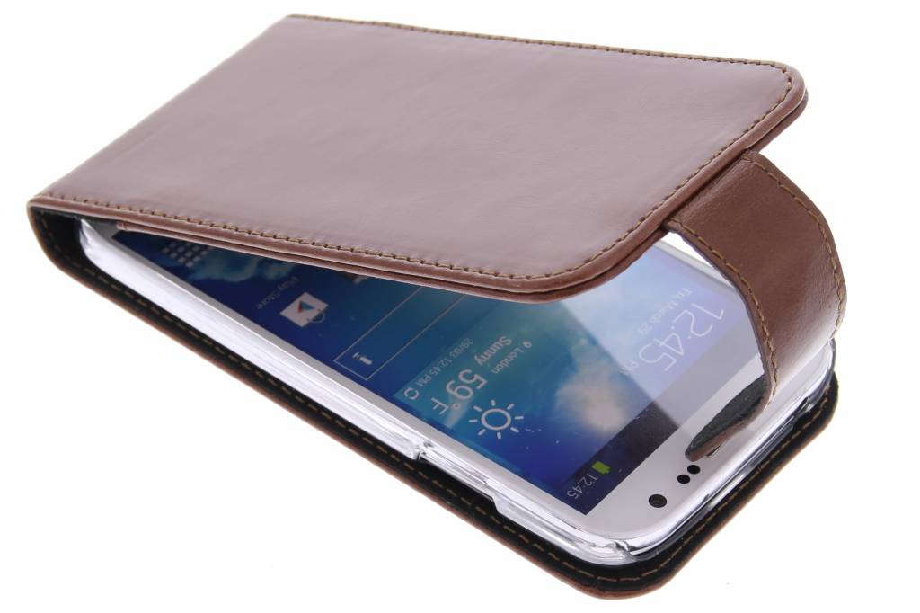 Image of Flip classic luxe voor de Samsung Galaxy S4 - Brown