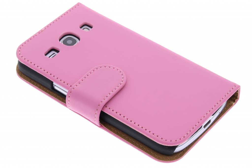 Image of Roze effen booktype hoes voor de Samsung Galaxy Core Plus