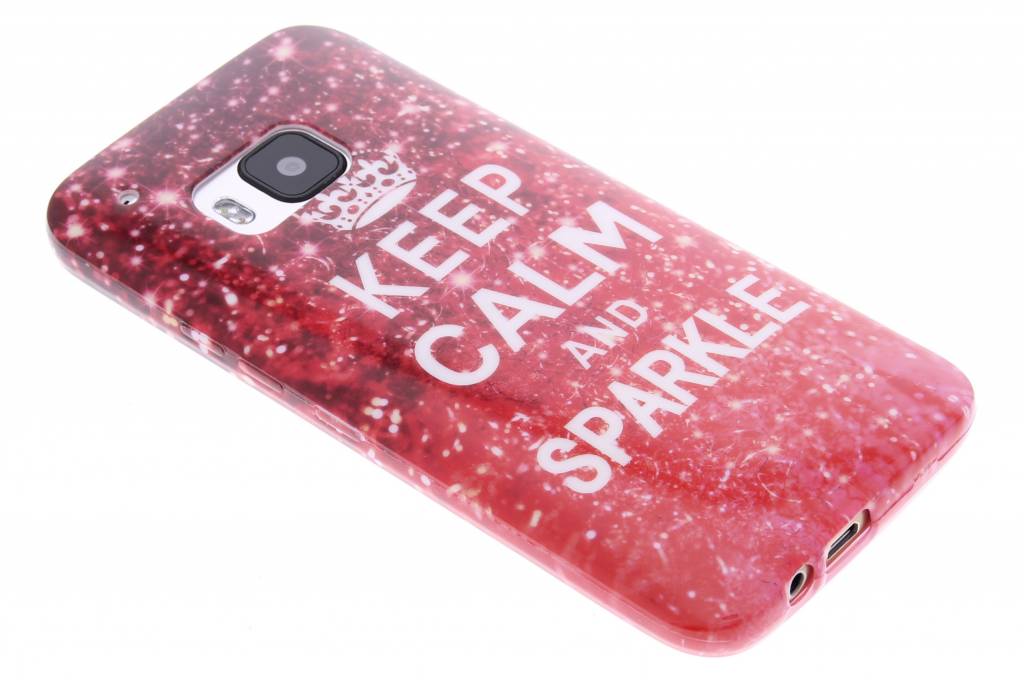 Image of Keep calm and Sparkle design TPU siliconen hoesje voor de HTC One M9