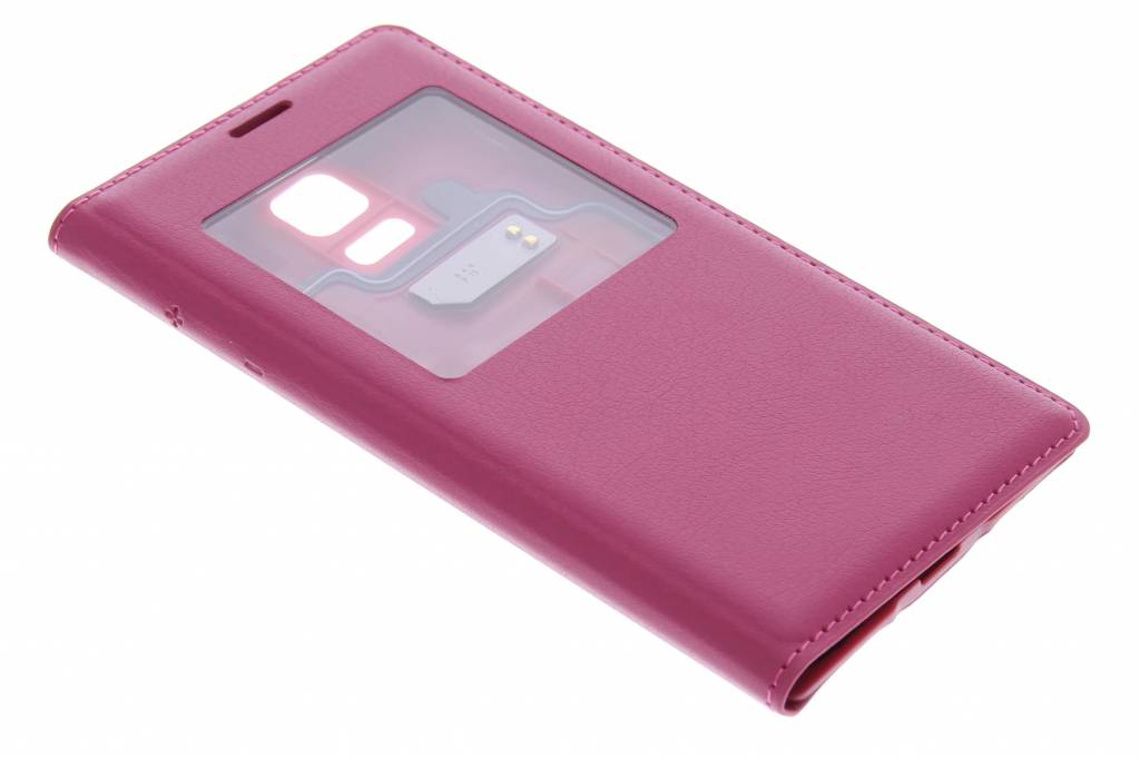 Image of Fuchsia flipcover met venster voor de Samsung Galaxy S5 Mini