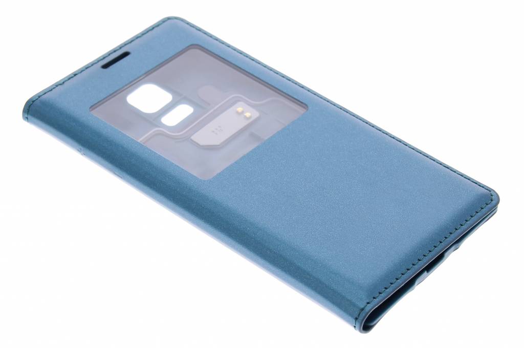 Image of Metallic blauw/groen flipcover met venster voor de Samsung Galaxy S5 Mini