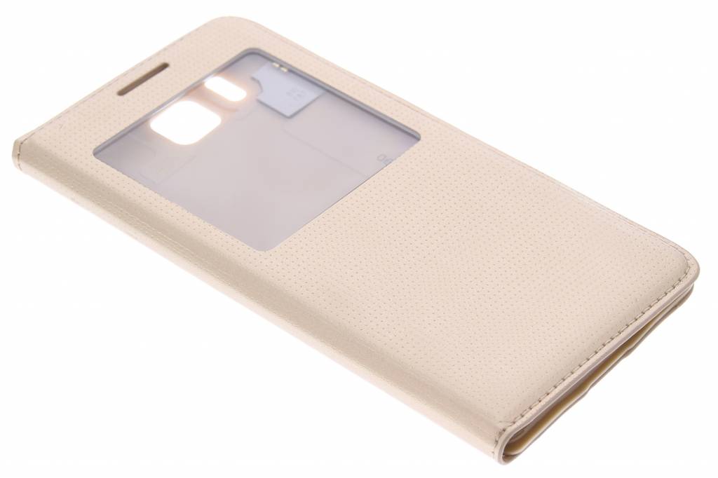 Image of Gouden flipcover met venster voor de Samsung Galaxy Alpha