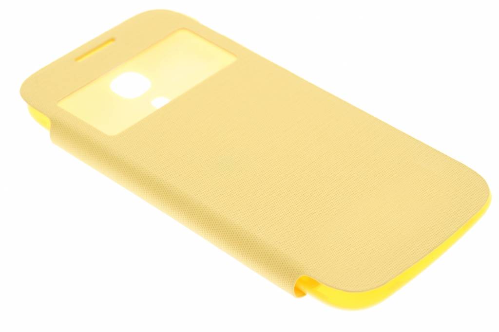 Image of Gele flipcover met venster voor de Samsung Galaxy S4 Mini