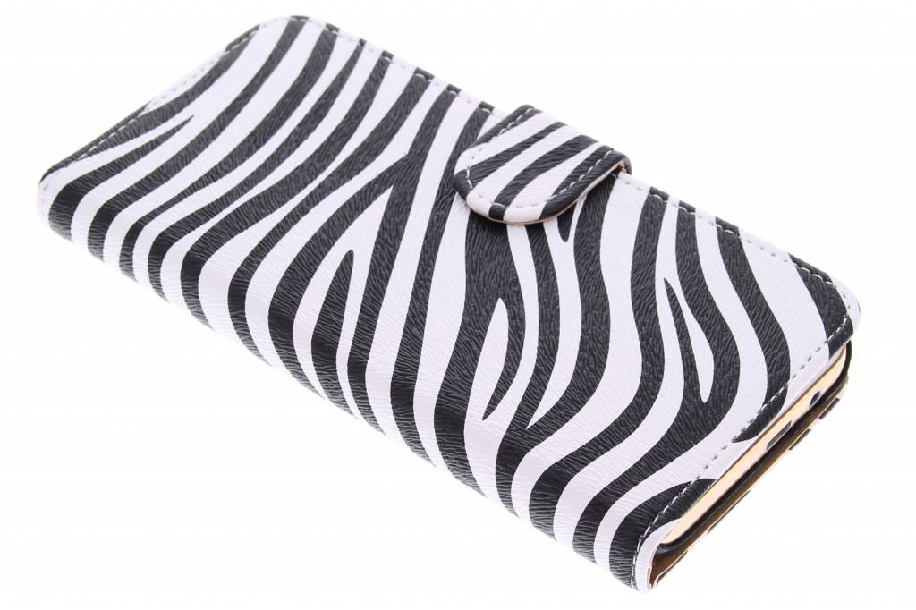 Image of Witte zebra booktype hoes voor de HTC One M9