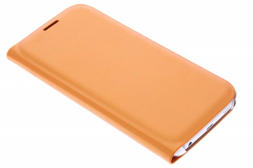 Image of Metallic oranje slim booktype hoes voor de Samsung Galaxy S6