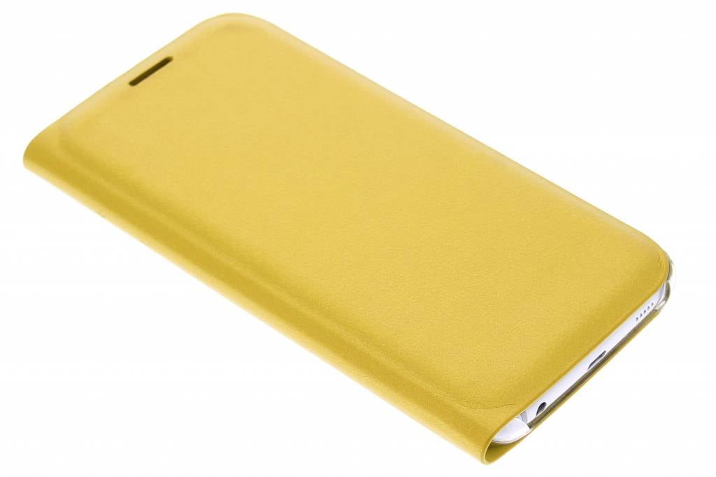 Image of Metallic gele slim booktype hoes voor de Samsung Galaxy S6