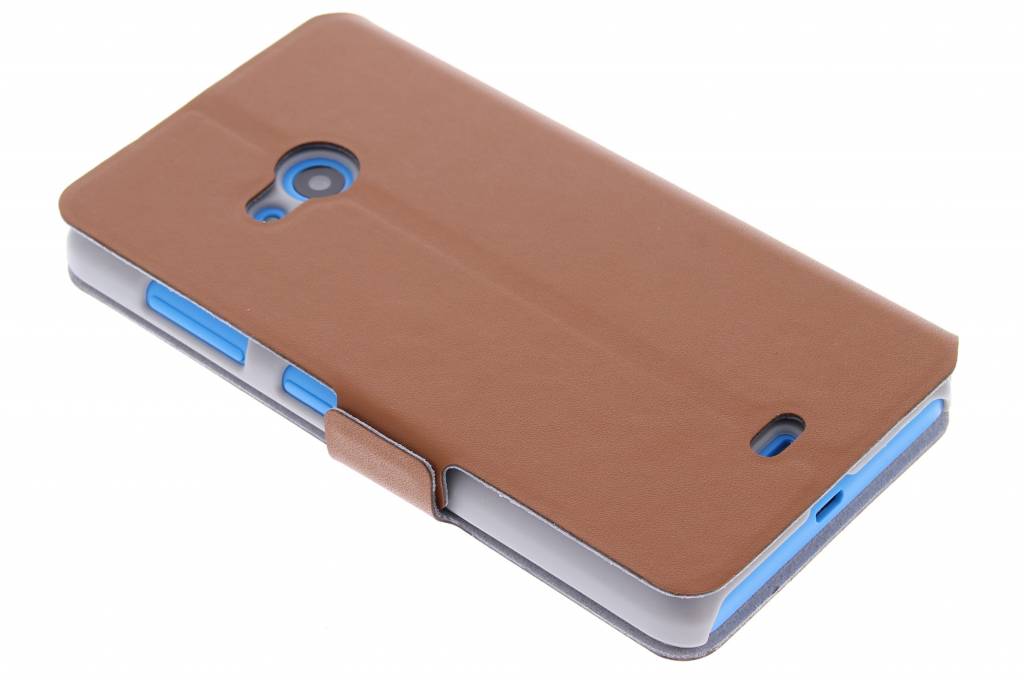 Image of Bruine luxe booktype hoes voor de Microsoft Lumia 535