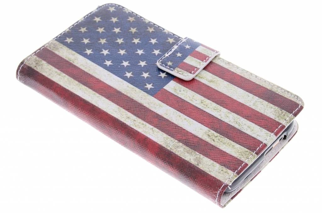 Image of Amerikaanse vlag design TPU booktype hoes voor de HTC One M9