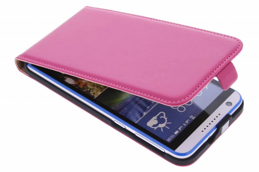 Image of Fuchsia luxe flipcase voor de HTC Desire 820