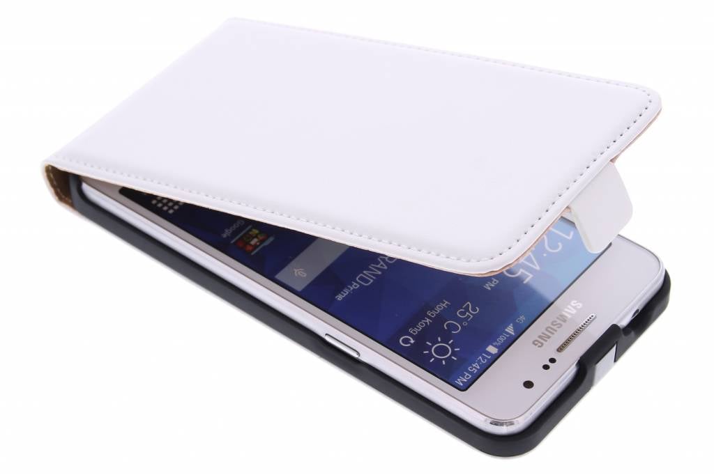 Image of Witte luxe flipcase voor de Samsung Galaxy Grand Prime