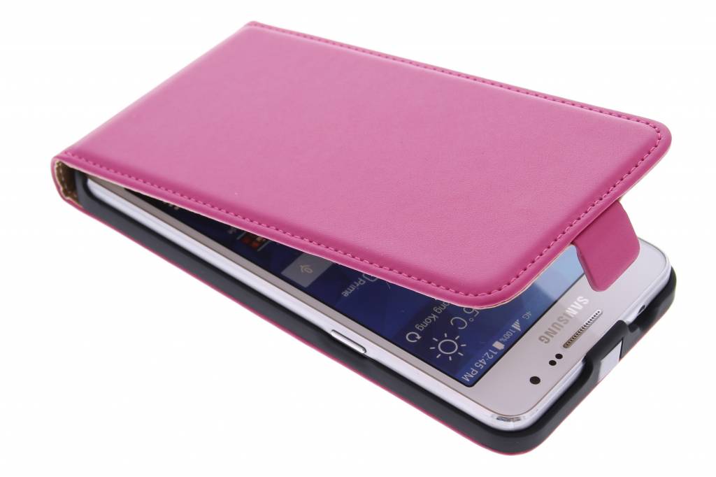 Image of Fuchsia luxe flipcase voor de Samsung Galaxy Grand Prime