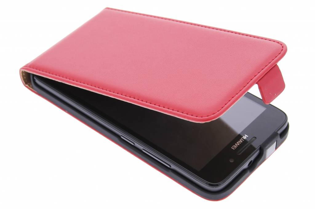 Image of Rode luxe flipcase voor de Huawei G620s