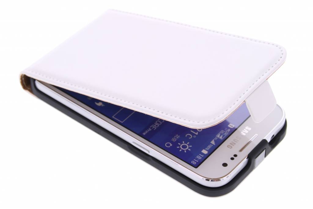 Image of Witte luxe flipcase voor de Samsung Galaxy Core Prime