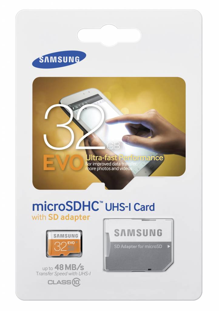 Image of 32GB EVO microSD geheugenkaart klasse 10 + SD adapter