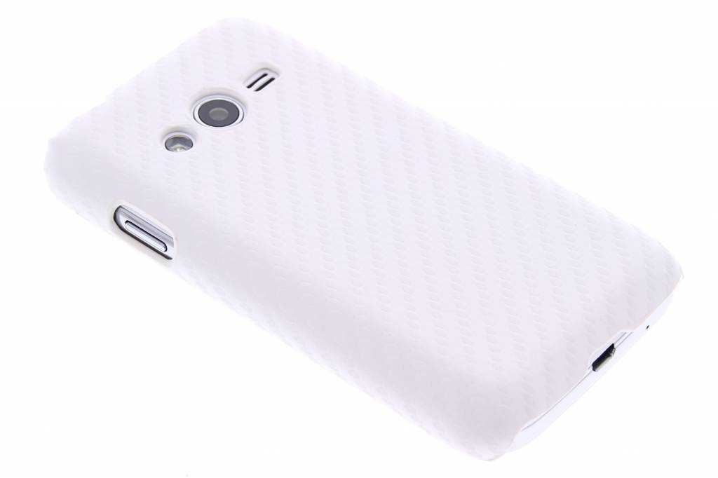 Image of Wit carbon look hardcase hoesje voor de Samsung Galaxy Trend 2 (Lite)