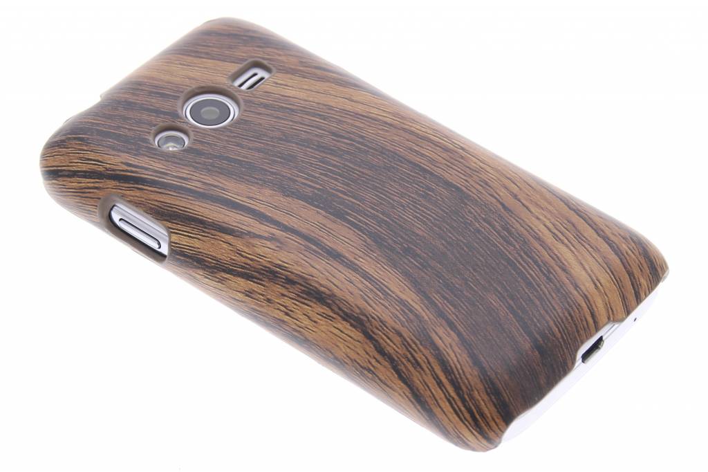 Image of Donkerbruin hout design hardcase hoesje Samsung Galaxy Trend 2 (Lite)