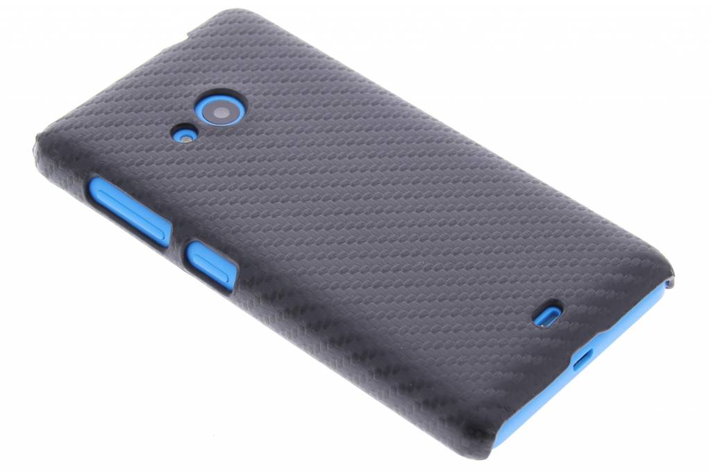 Image of Zwart carbon look hardcase hoesje voor de Mcrosoft Lumia 535