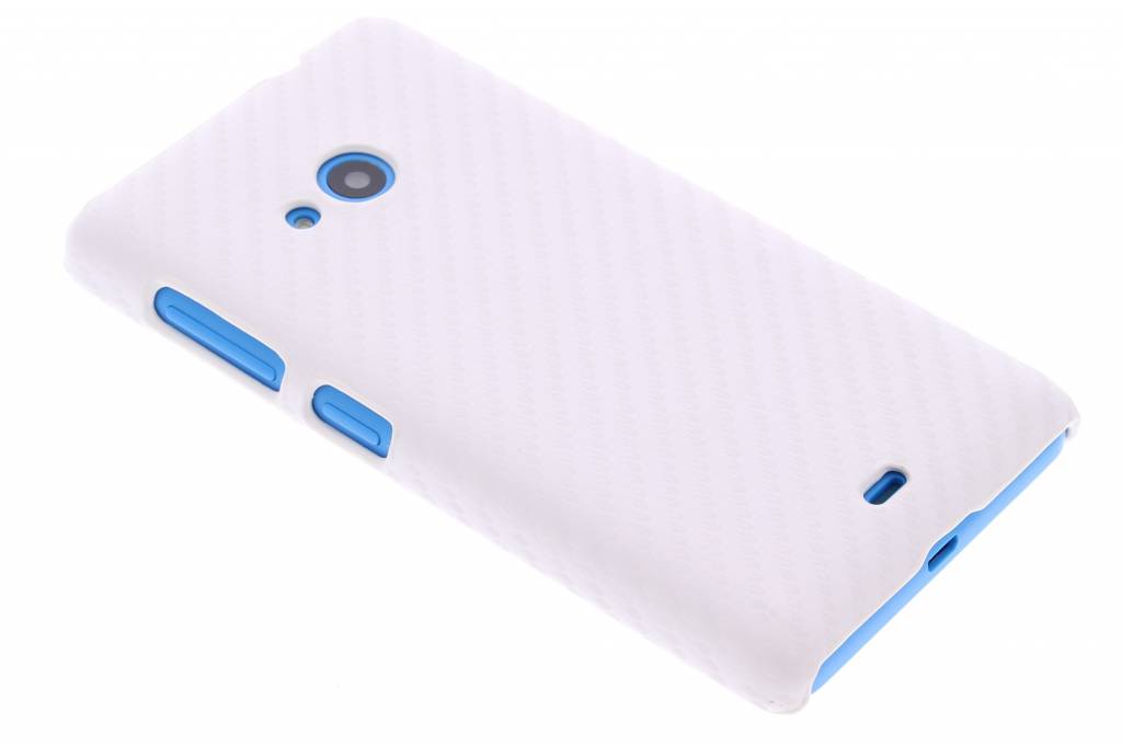 Image of Wit carbon look hardcase hoesje voor de Mcrosoft Lumia 535