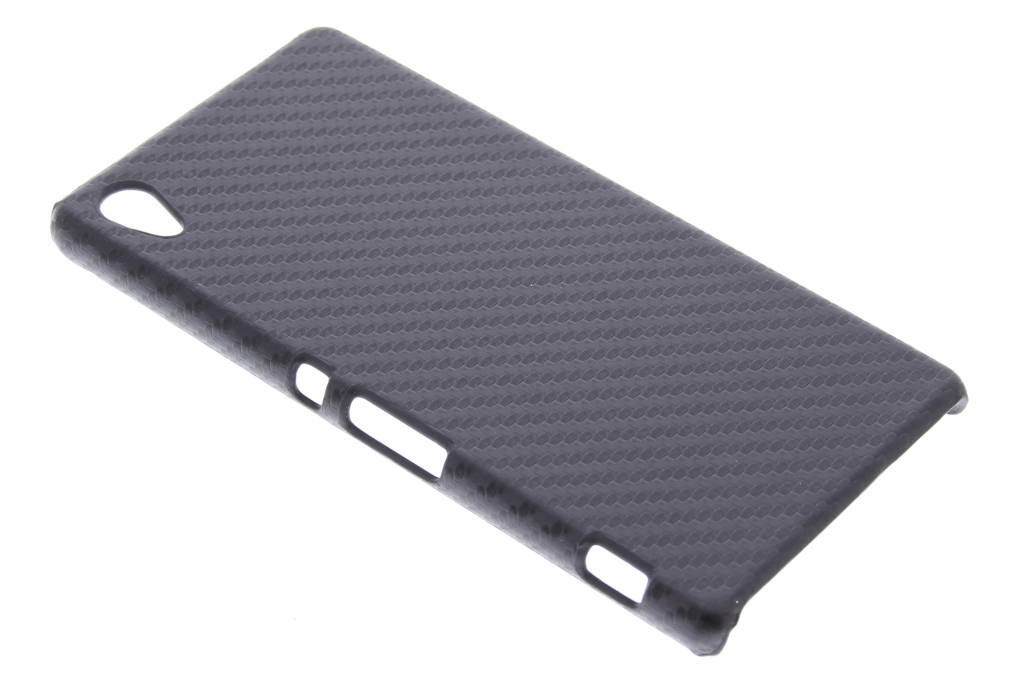 Image of Zwart carbon look hardcase hoesje voor de Sony Xperia Z3 Plus