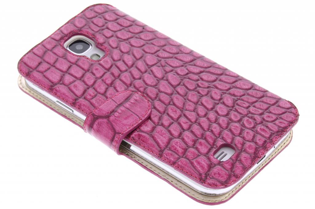 Image of Slim Glam booktype hoes voor de Samsung Galaxy S4 - Fuchsia