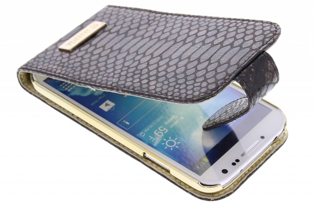 Image of Animal flipcase snake voor de Samsung Galaxy S4 - bruin