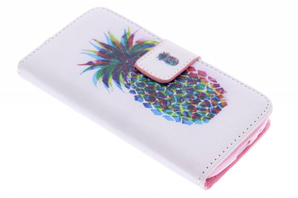 Image of Ananas design TPU booktype hoes voor de Samsung Galaxy S4 Mini