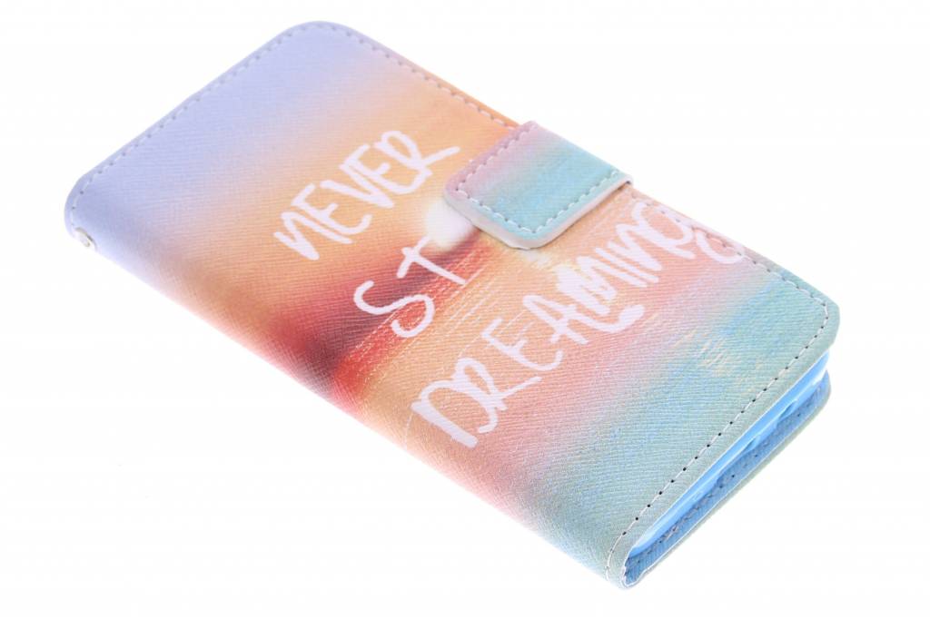 Image of Never stop dreaming design TPU booktype hoes voor de Samsung Galaxy A3