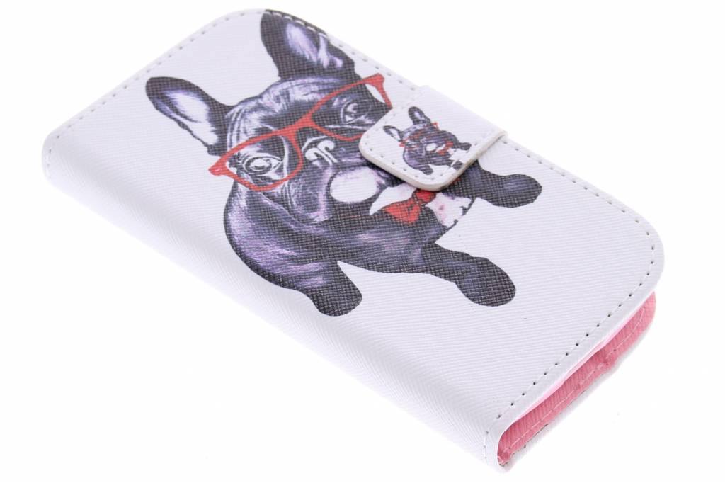 Image of French bulldog design TPU booktype voor de Samsung Galaxy Ace 3