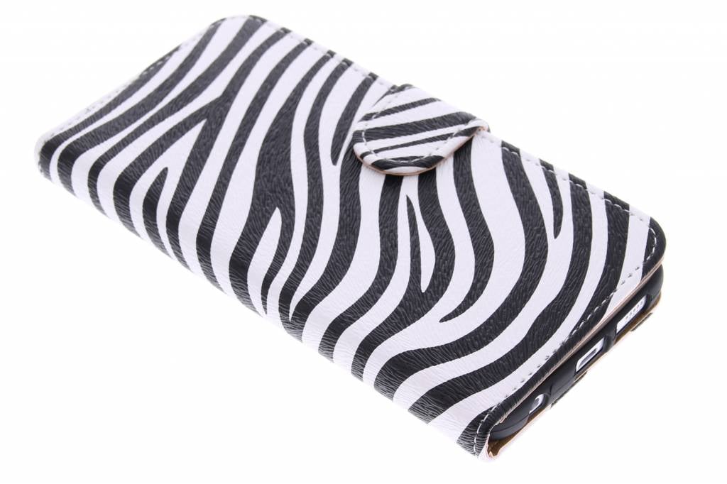 Image of Zebra booktype hoes voor de Samsung Galaxy S6 Edge