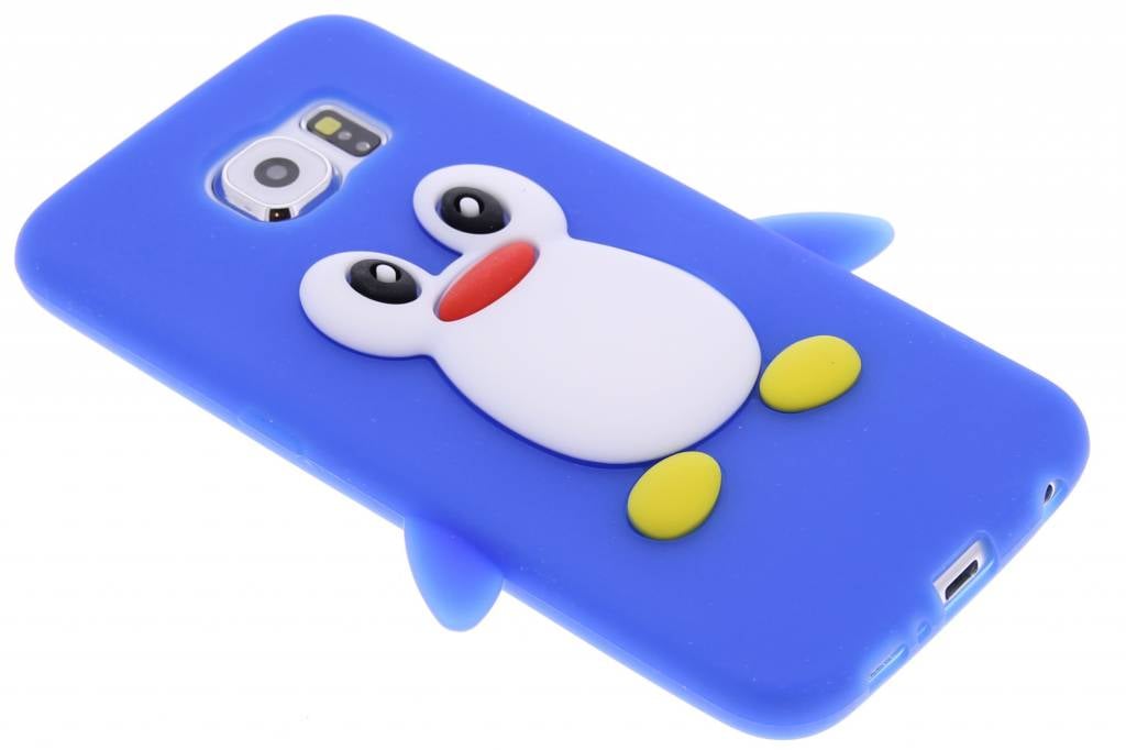 Image of Blauw pinguin siliconen hoesje voor de Samsung Galaxy S6