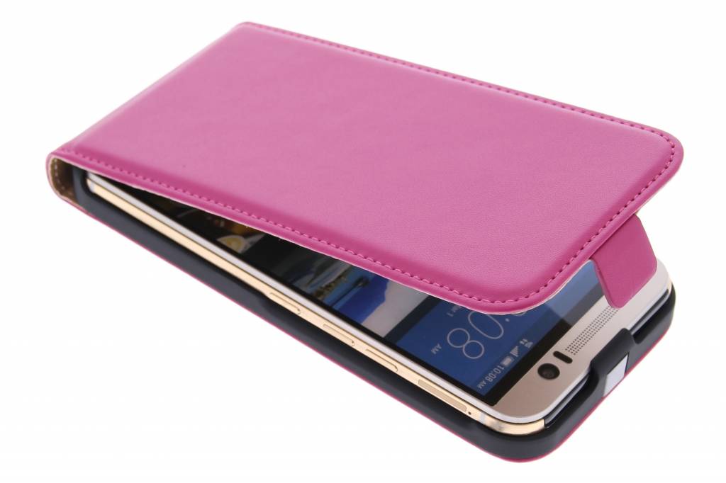 Image of Fuchsia luxe flipcase voor de HTC One M9