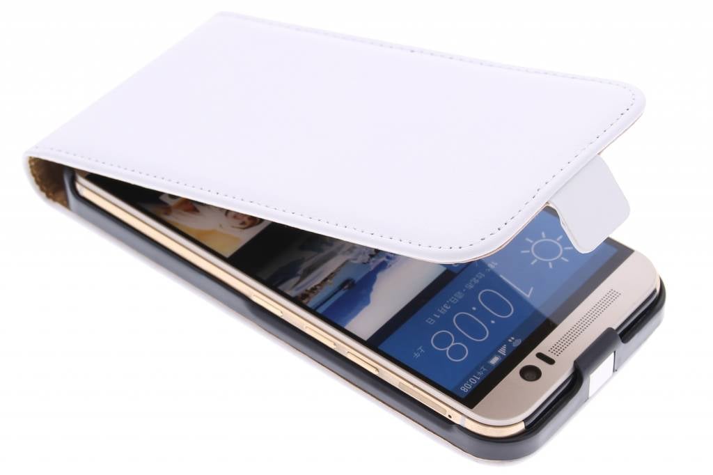 Image of Witte luxe flipcase voor de HTC One M9