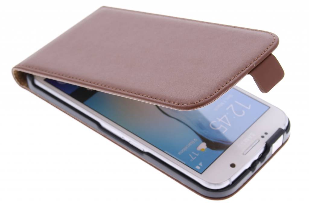 Image of Bruine luxe flipcase voor de Samsung Galaxy S6