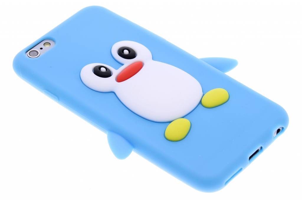 Image of Lichtblauw pinguin siliconen hoesje voor de iPhone 6 / 6s