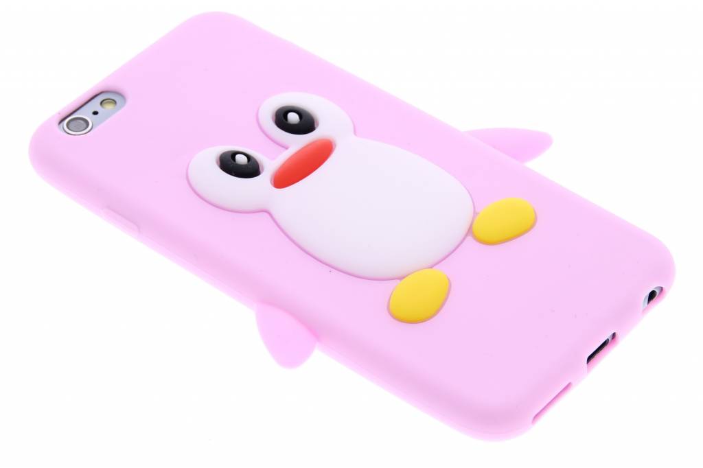 Image of Roze pinguin siliconen hoesje voor de iPhone 6 / 6s