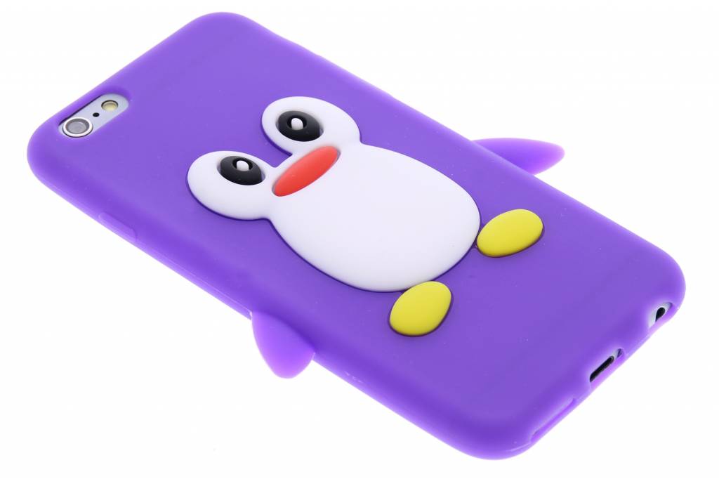 Image of Paars pinguin siliconen hoesje voor de iPhone 6 / 6s