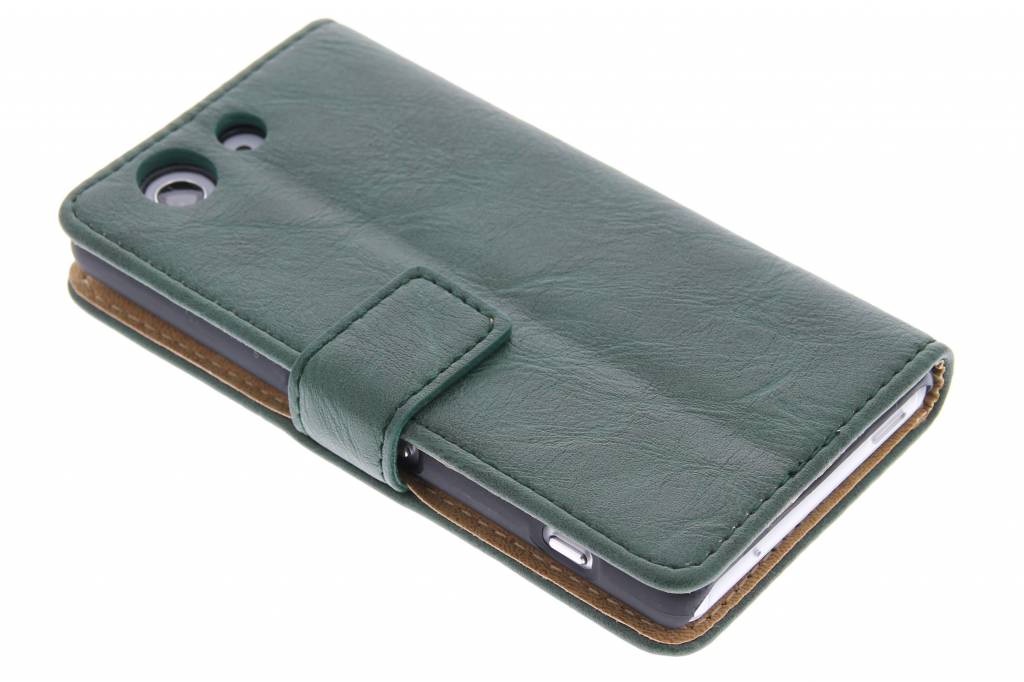 Image of Groene kreukellederen booktype hoes voor de Sony Xperia Z3 Compact