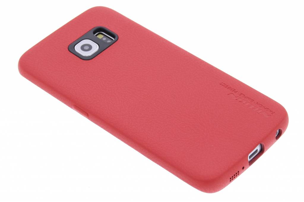 Image of Victoria leahter hardcase hoesje voor de Samsung Galaxy S6 Edge - rood