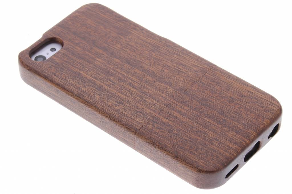 Image of Donkerbruin echt houten hardcase hoesje voor de iPhone 5c