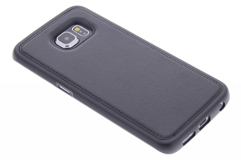Image of Zwarte lederen TPU case voor de Samsung Galaxy S6 Edge