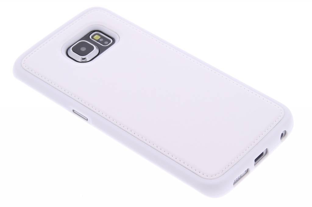 Image of Witte lederen TPU case voor de Samsung Galaxy S6 Edge