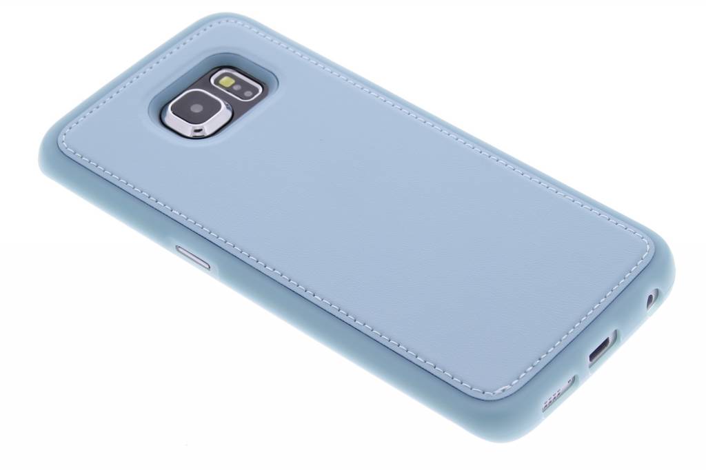 Image of Staalblauwe lederen TPU case voor de Samsung Galaxy S6 Edge