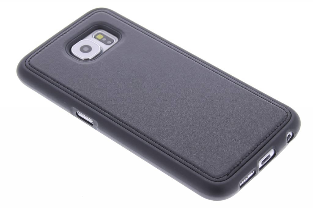 Image of Zwarte lederen TPU case voor de Samsung Galaxy S6