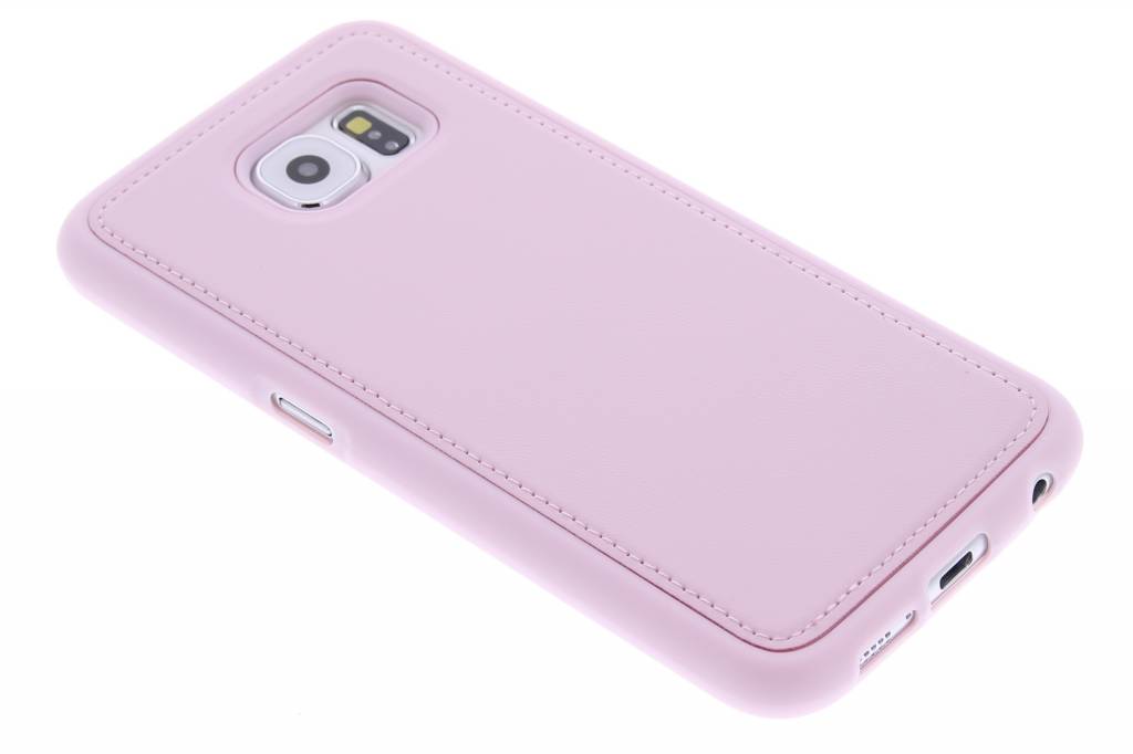 Image of Roze lederen TPU case voor de Samsung Galaxy S6