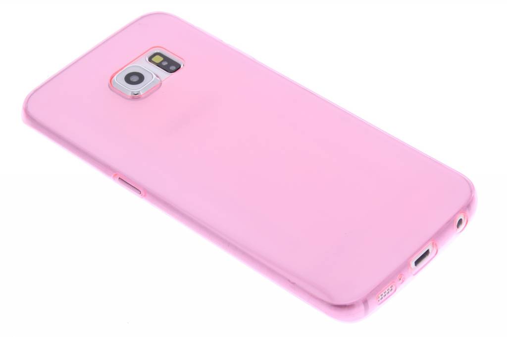 Image of Roze ultra thin transparant TPU hoesje voor de Samsung Galaxy S6 Edge