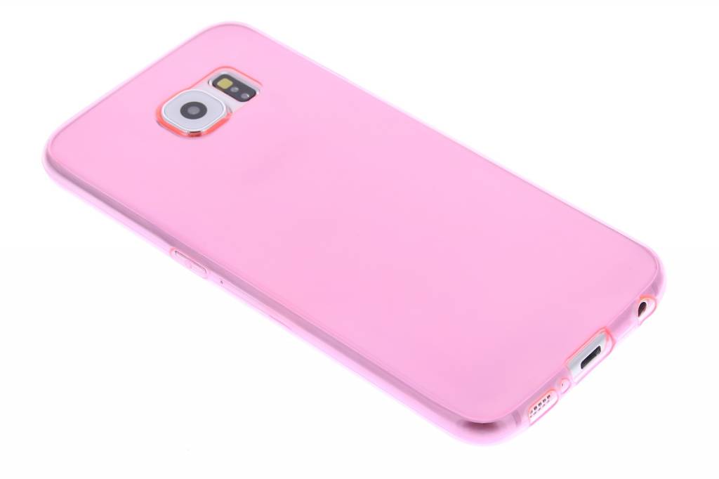 Image of Roze ultra thin transparant TPU hoesje voor de Samsung Galaxy S6