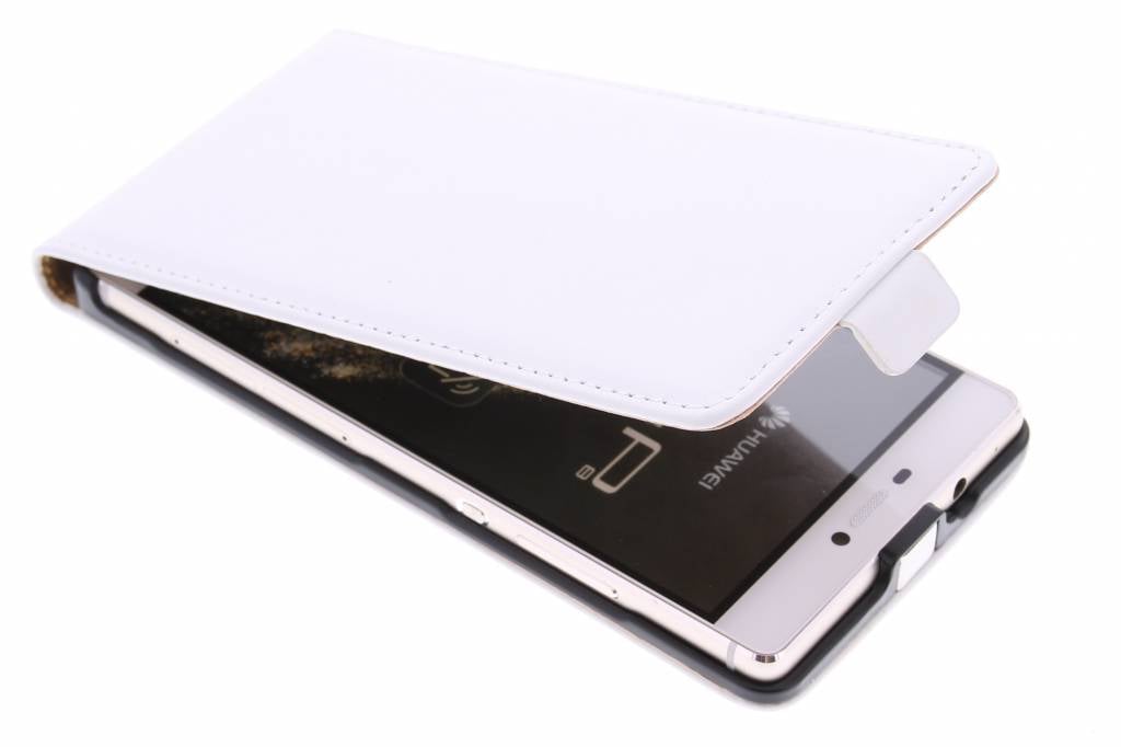 Image of Witte luxe flipcase voor de Huawei P8