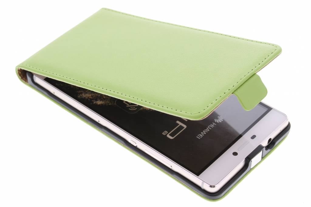 Image of Groene luxe flipcase voor de Huawei P8