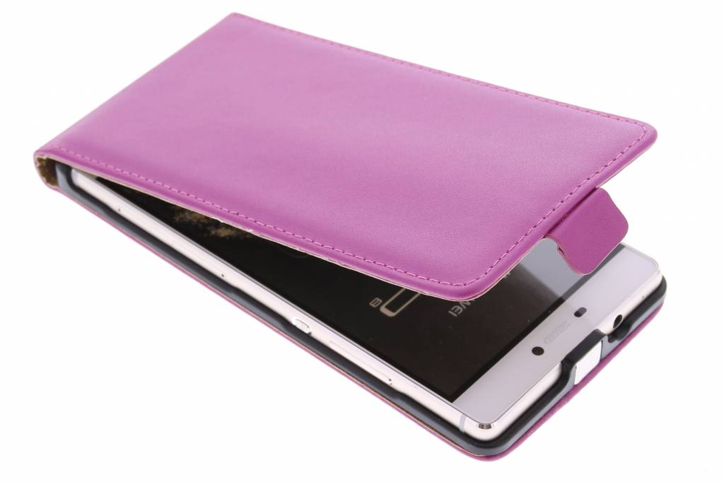 Image of Fuchsia luxe flipcase voor de Huawei P8